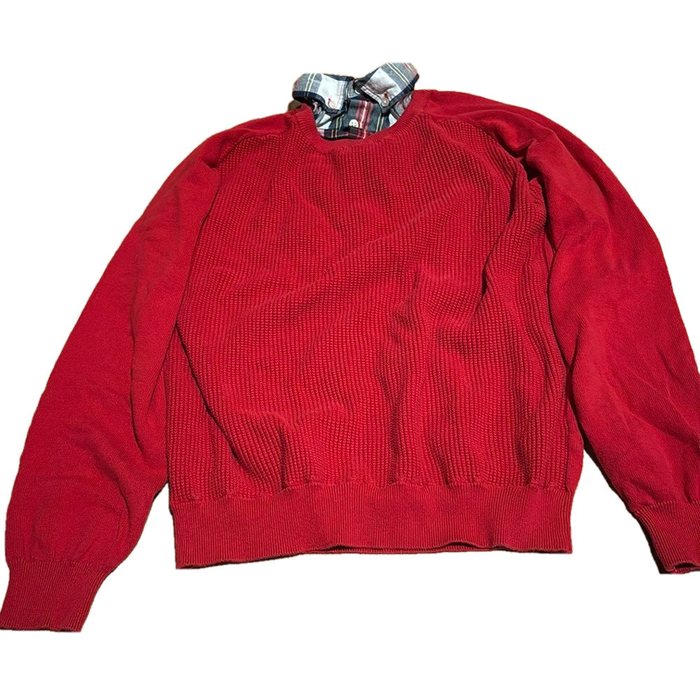 Simply Styled Large 14/16 collared red sweater for winter, holiday, dress up